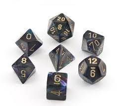 Lustrous Shadow / Gold 7 Dice Set - CHX27499